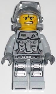 LEGO Minifigure-Power Miner: Rex, Gray Outfit-Power Miners-PM024-Creative Brick Builders